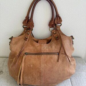 Lucky Brand Hobo Bag with Tassels and Snap Closure